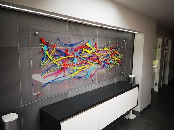 Large Colourful Abstract Wall Art, Original A...