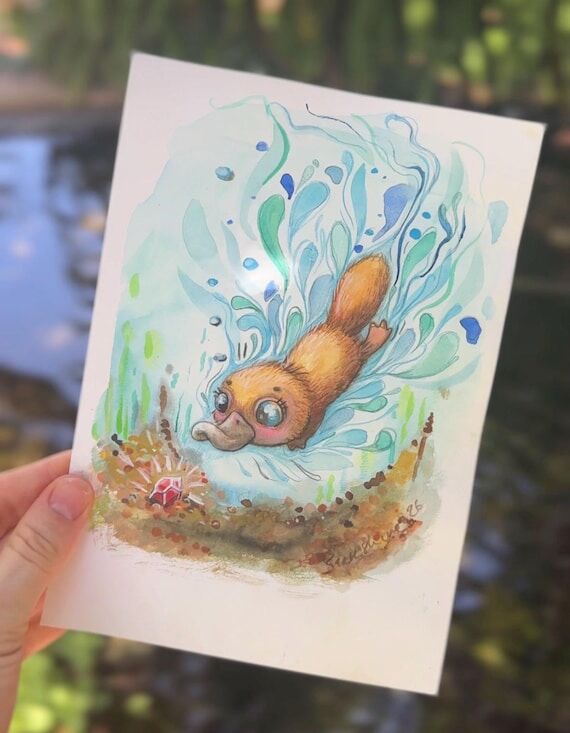 Gouache Original Art - Deep Diver - Storytell...