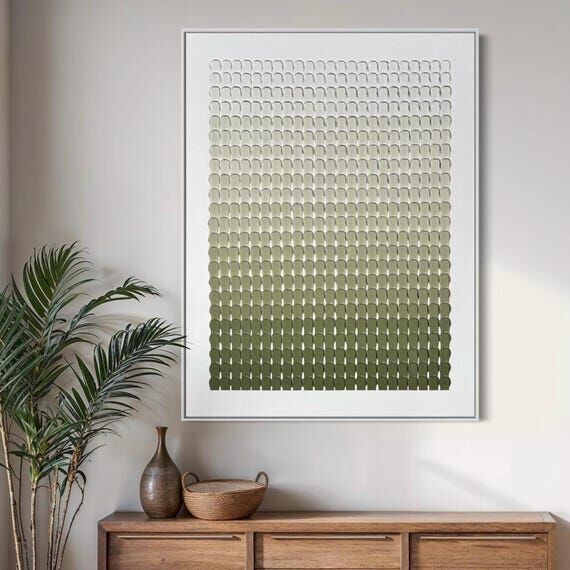 Large green gradient abstract wall art | Text...