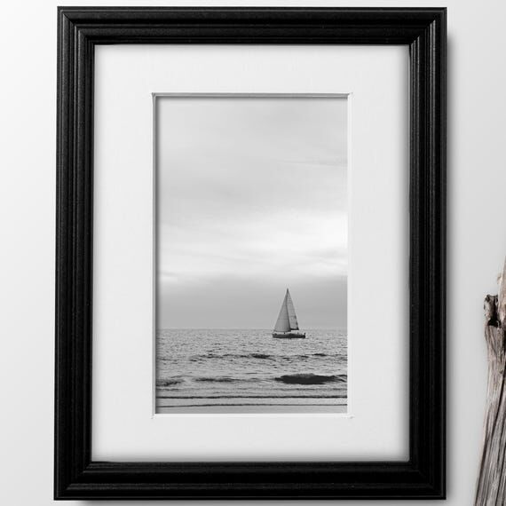 Black Matted Custom Frame Solid Wood Custom S...