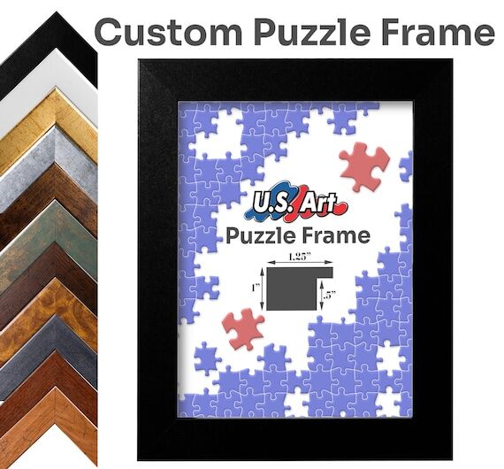 Flat Frame for Puzzles Handmade Picture Frame...