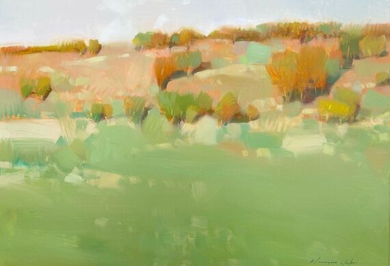 Autumn Palette, Landscape Original oil Painti...