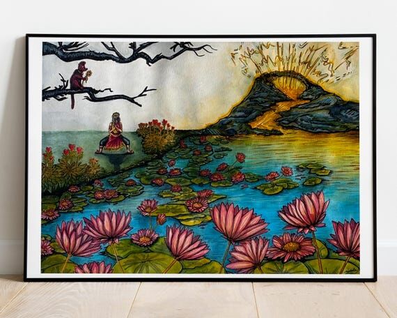 Original Watercolor Painting - Tranquil Mindf...