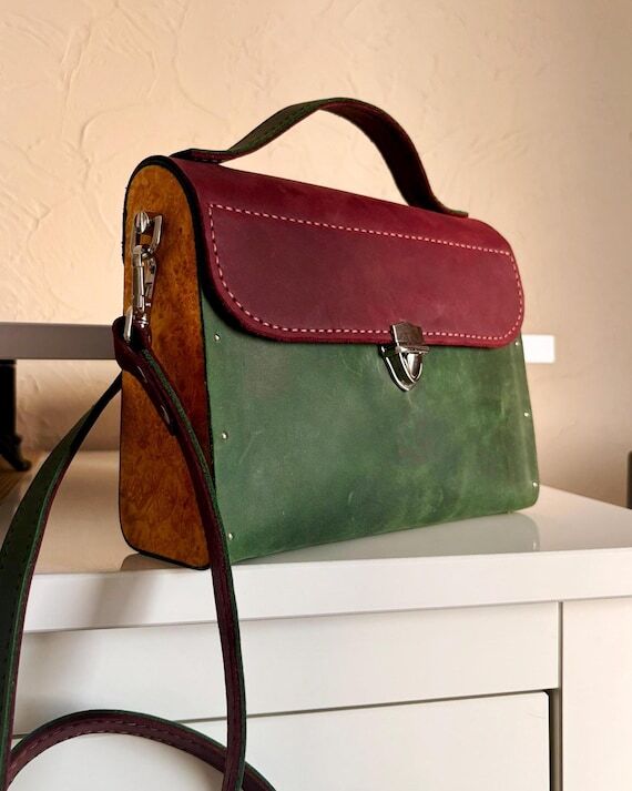 Marguerite Leather Crossbody Bag, Crazy Horse...