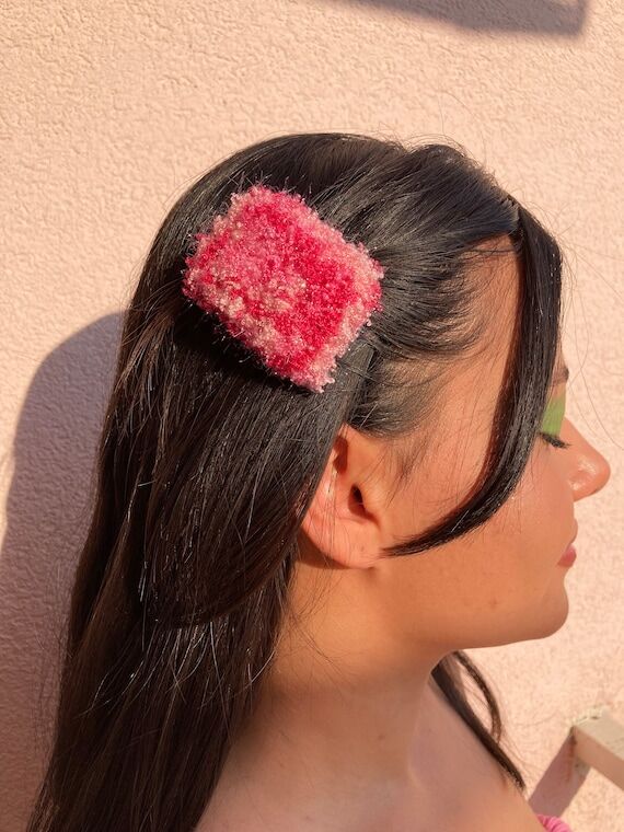 Cute hair clip, Pink hair clips, Unique hair ...