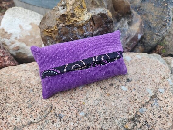 Purple Corduroy Tissue Case, Glittery Tissue ...