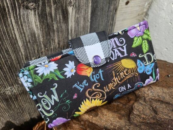 Sunflower Checkbook, Garden Checkbook Case, F...