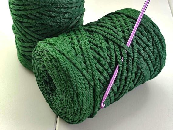 5mm Flat Polyester Cord: Crochet Bag Yarn, Ma...