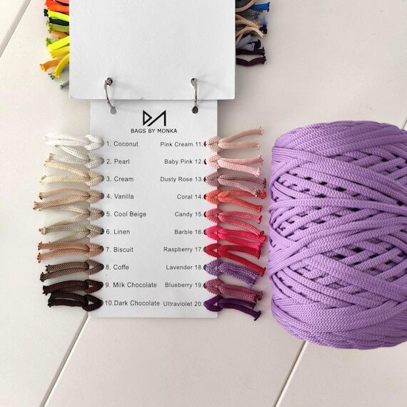 5 mm Polyester Cord for Crochet, Flat Macrame...