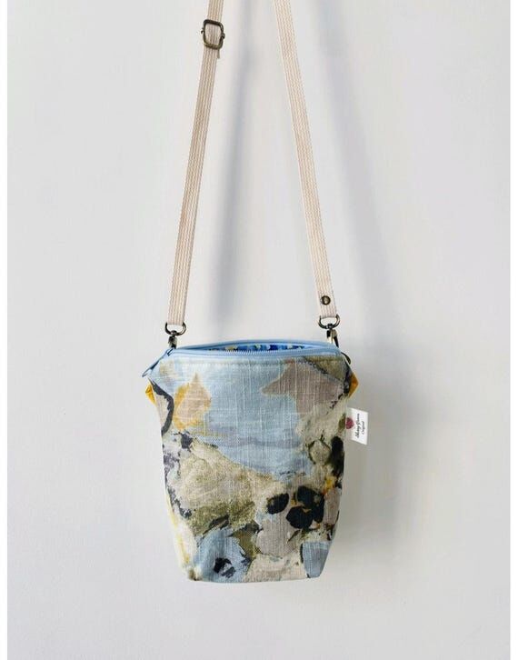 Sea Scape Upholstery Swatch Bag, Reclaimed Fa...