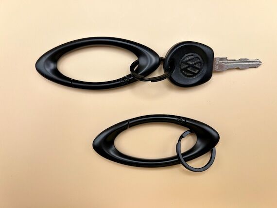 Matte Black O Ring Oval Carabiner Clip. Black...