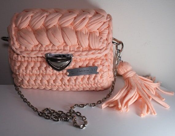 Peachy one-of-a kind handmade shoulder bag...