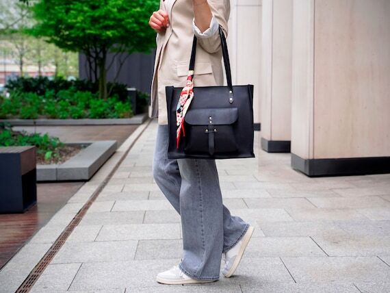 Leather Tote Bag For Women with Personalizati...