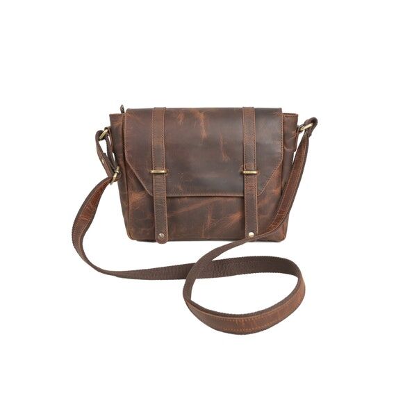 Personalized Leather Messenger Bag: Handmade ...