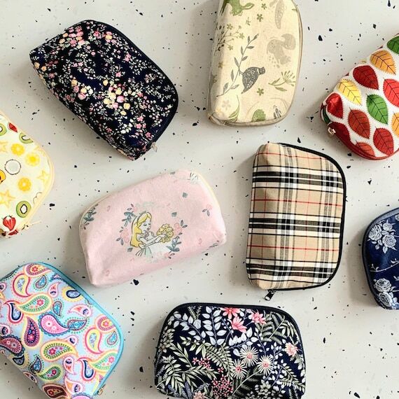 Handmade Half Moon Zip Pouch – Makeup & No...