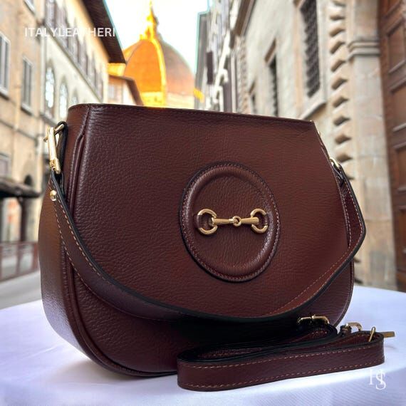 Italian Leather Tote Bag: Handmade Shoulder p...