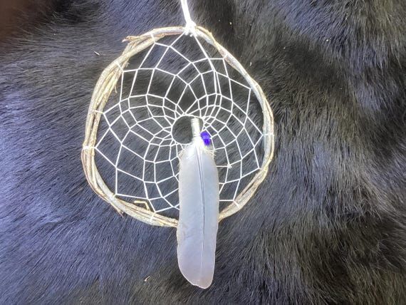 Small Willow Dream Catcher with Natural Dove ...