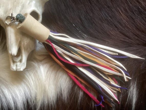 Small Colourful Leather Purse Tassel, Purse C...
