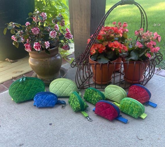 Handmade quilted zippered pouches....
