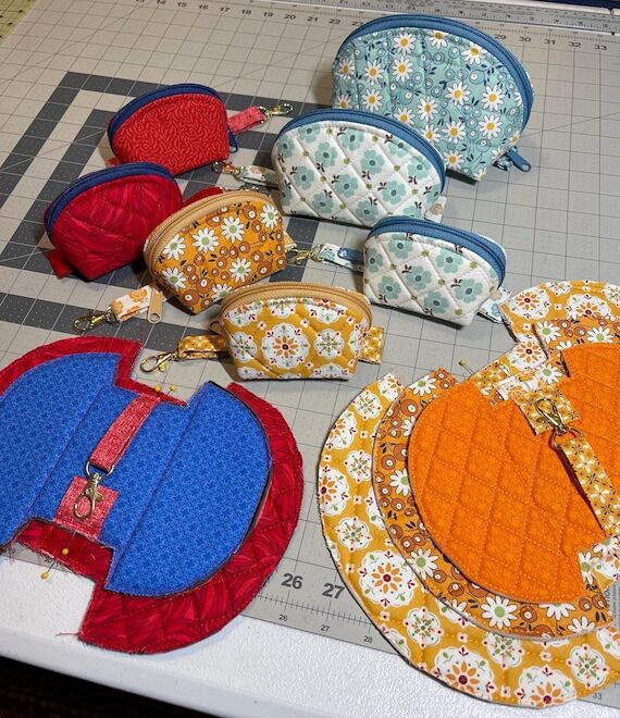 Handmade quilted storage pouches....