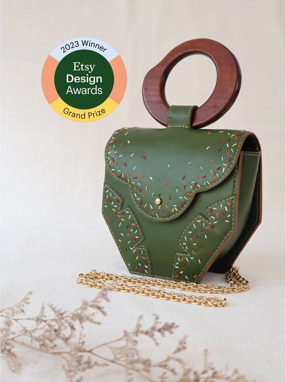 Award-Winning Small Crossbody Bag, Embroidere...
