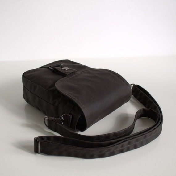 Otter Grey Waxed Canvas Convertible Cross Bod...