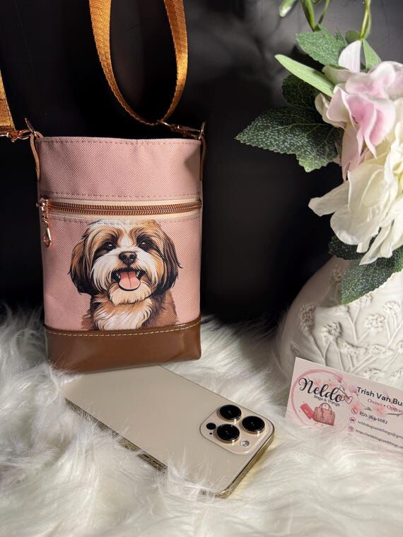 SHIH TZU Bag • Dog Lover Purse • Adjustab...