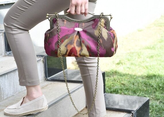 Vintage Jacquard Clasp Bag – Handmade Eveni...