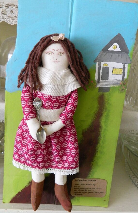 Art Doll: Wilmadean Renner Fabric Sculpture w...