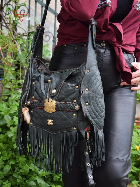 HIGH-END Compact Leather Shoulder bag Artisti...