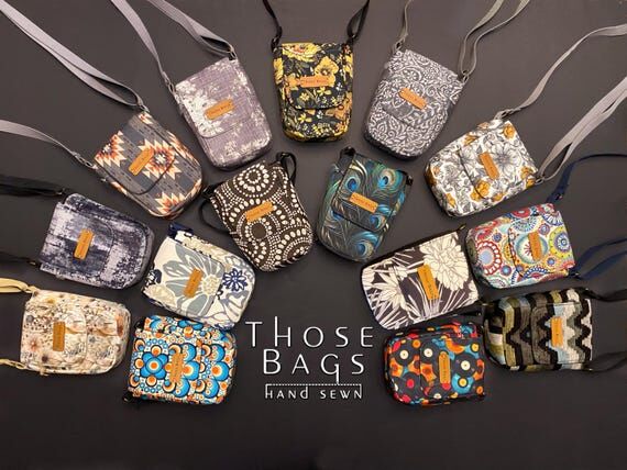 Small Canvas Crossbody Bag, Adjustable Strap,...