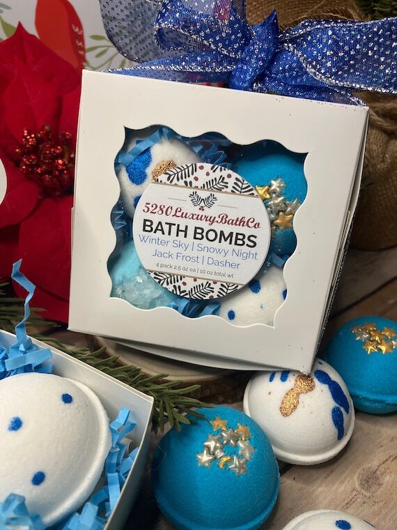 Men’s Christmas Bath Bomb Gift Set 4 Piece ...