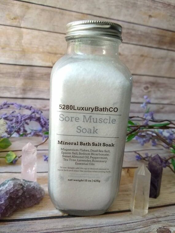 Sore Muscle Bath Salt | Magnesium Bath Flakes...