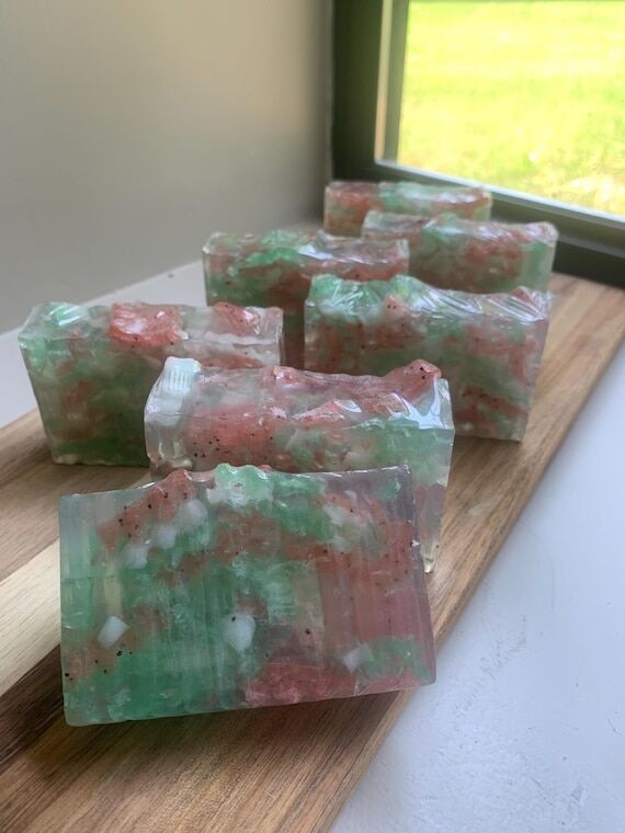 Watermelon Soap, Fruity Scented Bar, Colorful...