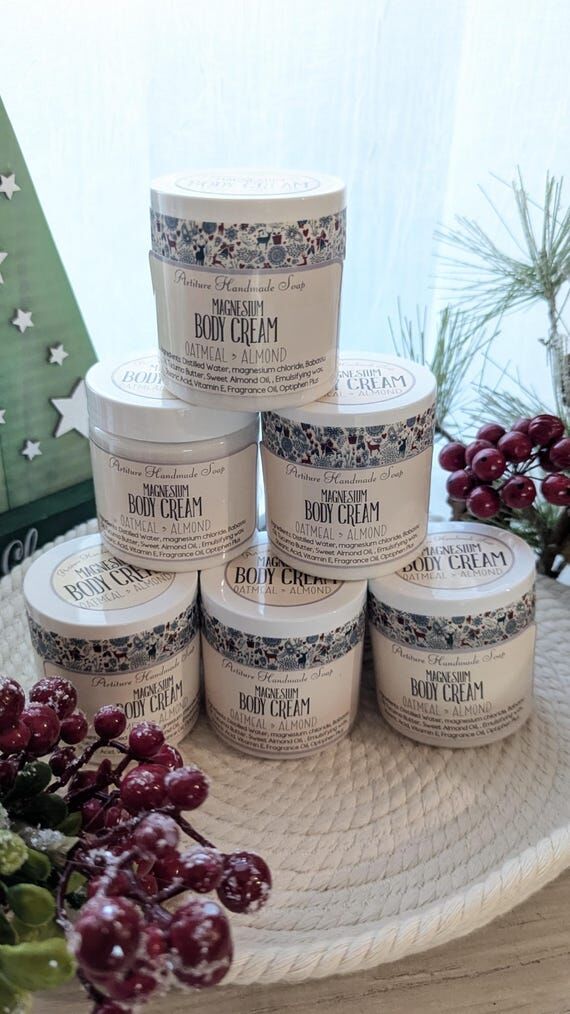 Oatmeal Almond Magnesium Body Cream: Soothing...