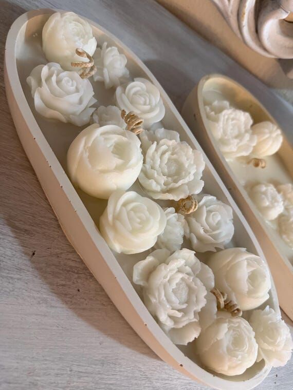 Candles dough bowl inspired with flowers...