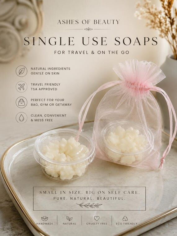 All natural kids single use soap...