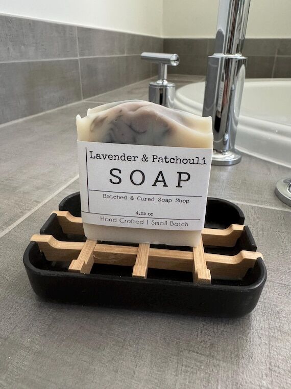 Lavender & Patchouli - Cold Process Soap, Han...