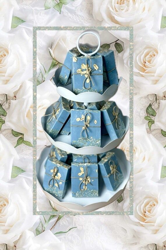 10 Something Blue Wedding Favors / Boho Weddi...