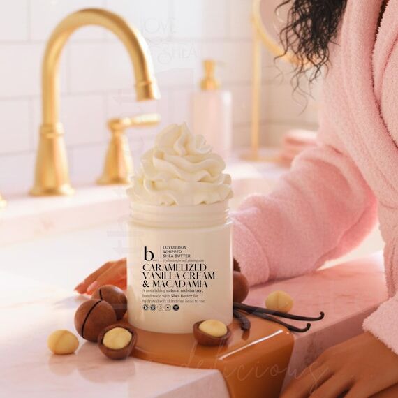 Whipped Body Butter Caramel Vanilla Macadamia...
