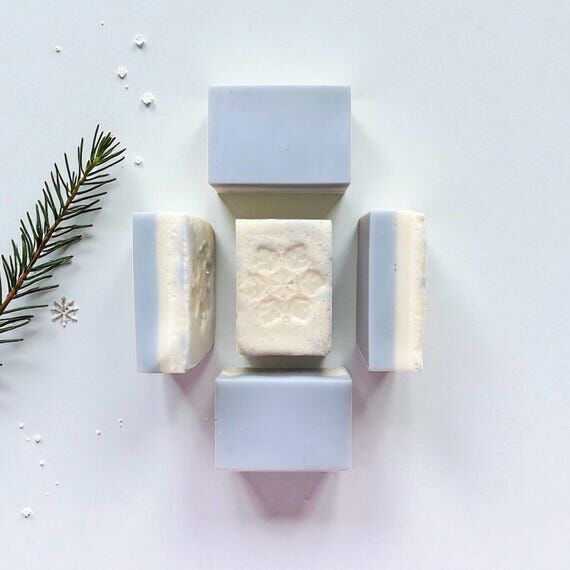 Snowflake Goat Milk Soap Bar – Handmade Art...