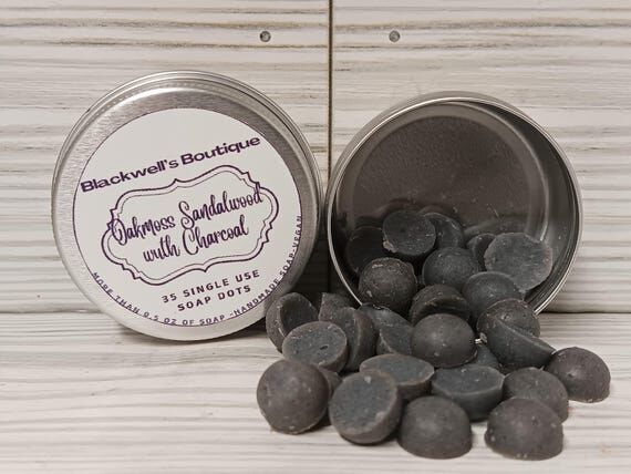 Oakmoss Sandalwood with Charcoal Soap Dots Si...