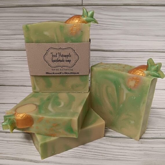 Iced Pineapple Handmade Cold Process Soap Veg...