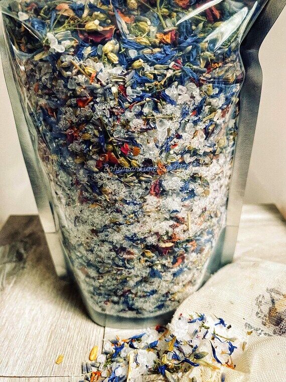 Happy Hippie Rose Empath Tea Bath, Epsom Sal...