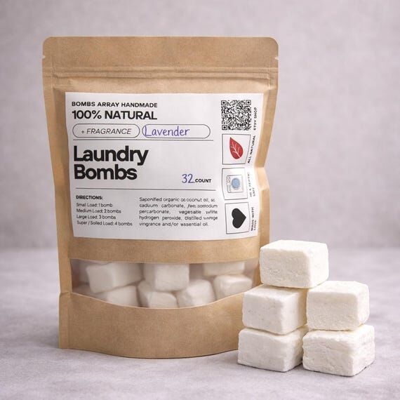 Laundry Detergent Pods 32 Loads All-Natural C...
