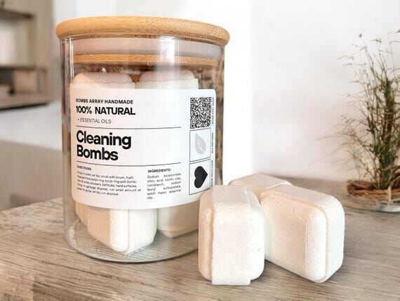All Natural Cleaning Bombs Toilet Bowl Fizzie...