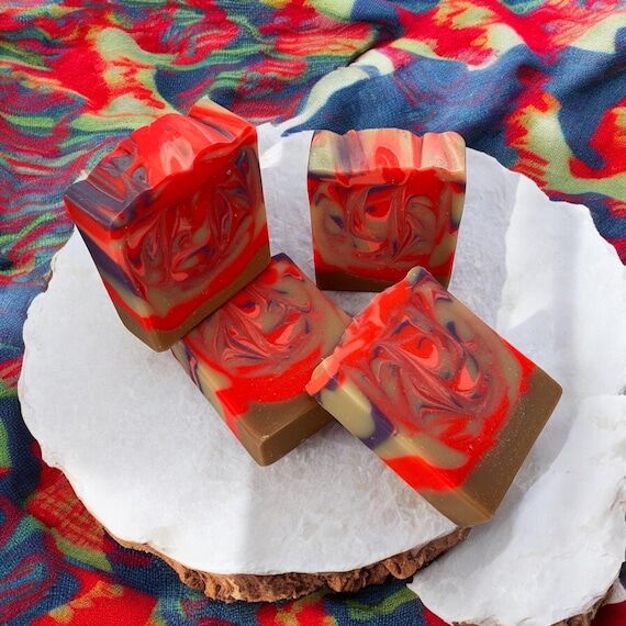 Neon Nirvana Swirled Soap: Retro Lava Lamp De...