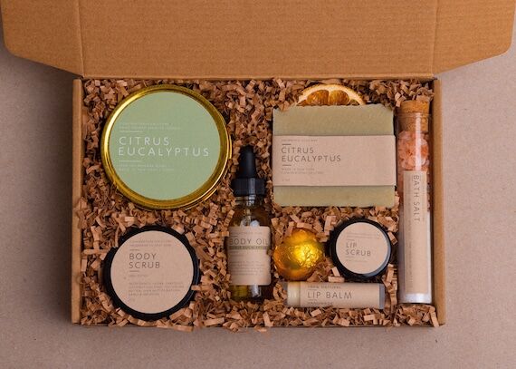 Citrus Eucalyptus Spa Gift Set: Handmade Bath...