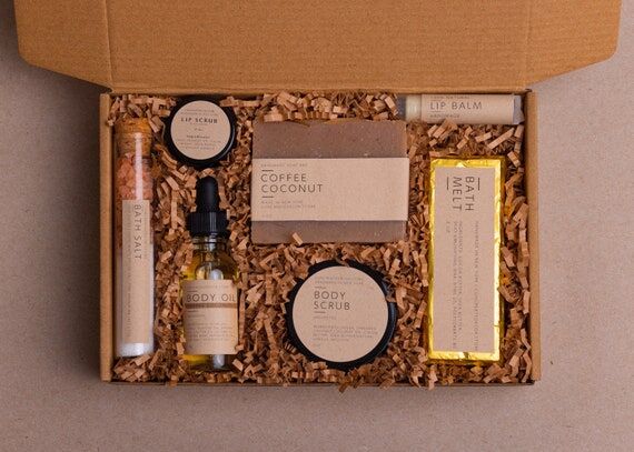 Coffee Coconut Spa Gift Box: Handmade Soap, B...