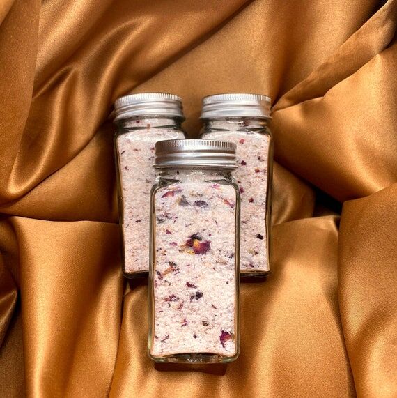 Vegan Rose Petal Bath Salt | Relaxing Rose Ge...